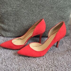 Jessica Simpson Vibrant Red Heels (Suede)